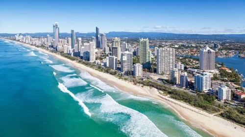 Scenic view of the Gold Coast skyline