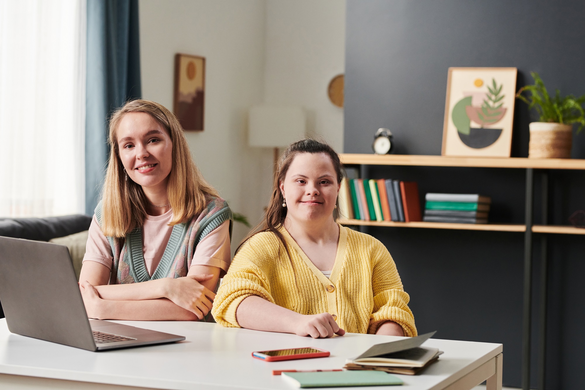 a mother and her daughter with Down syndrome